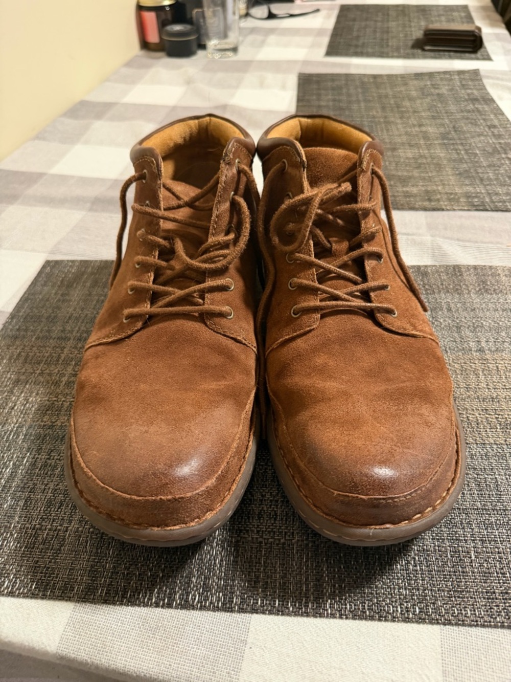 Born Nigel Mens Rust Brown Leather Boots Size 13